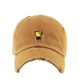 Baby Chick Vintage Baseball Cap Embroidered Cotton Adjustable Distressed Dad Hat