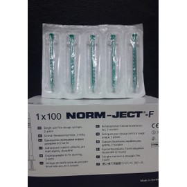 Norm-Ject 4010.200V0 1 Ml Plastic Syringe, Luer Slip, Pk100