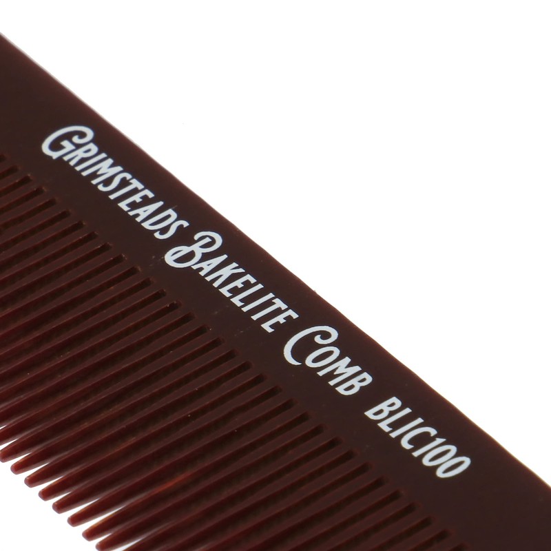 GRIMSTEADS FJT COMB 101 Bakelite Iron Perm Comb Barber ROYAL