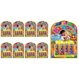 JA-RU B'loonies Plastic Balloons Variety 4 (8 Packs, 32 Tubes) Original Bloonies Bubble Making. Classic Retro Toys for Kids. Fidget Toy. Party Favor for Kid Birthday. 771-8s