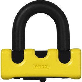 ABUS motorbike lock Power XS 67/105HB50 - U-lock with reminder cable and illuminated key - ABUS security level 14 - Yellow