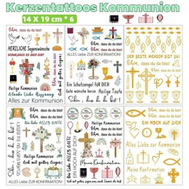 Ymoryiyi Pack of 6 Rub on Sticker Transfers (Communion)
