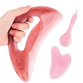 Body Gua Sha, 3 PCS Gua Sha Body Massage Tool with Handle, Lymphatic Drainage Massager, Body Gua Sha for Cellulite and Toning, Gua Sha Tool for Deep Tissue, Back, Neck, Leg