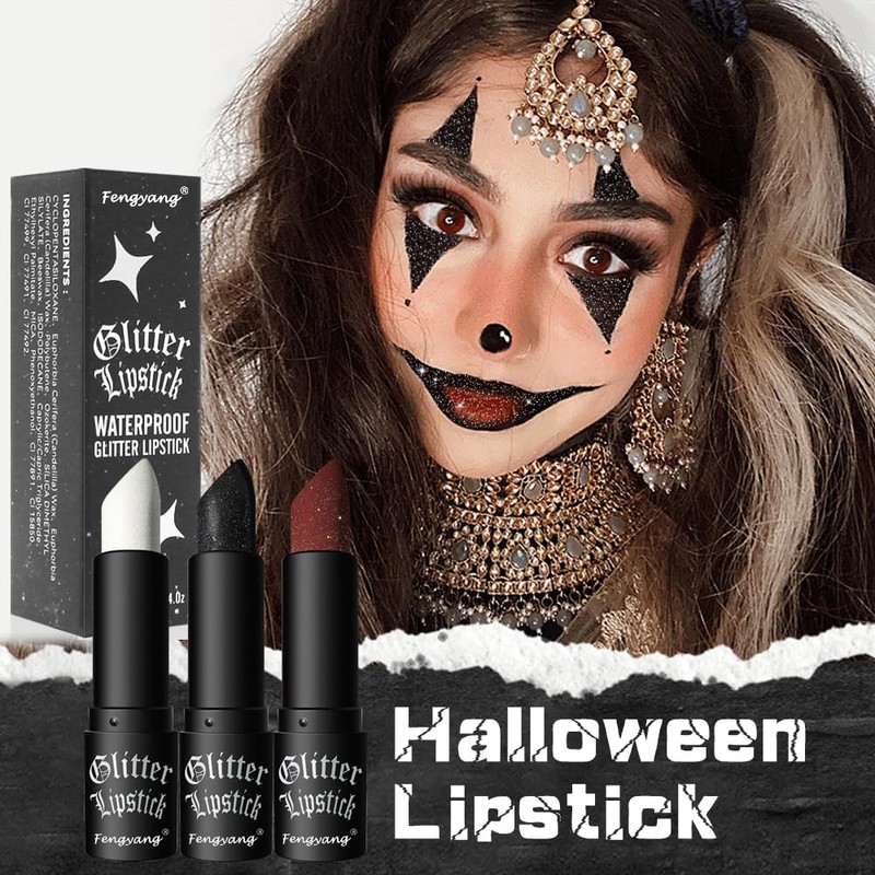Fengyang Glitter Lipstick, Matte Glitter Lipstick Lip Gloss, Diamond Metallic