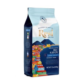 Resi Coffee - Blu Savoy, Light Roast Ground Coffee, Italian, Naples Roasted, 12 oz 1Bag