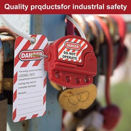 Lockout Tag Cable Lock Adjustable Cable Lock Vinyl Coated Steel Cable Lock for Equipment Maintenance and Repair