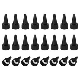 YOKIVE 24 Pcs 24/410 Twist Bottle Caps, Squeeze Bottle Cap Replacement, Great for Extrusion Bottles, Cosmetics Bottles, Crafts Bottles (Black, 0.94-Inch)