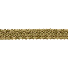 DecoPro Lavish 25mm Wide Artichoke Green, Medium Gold Gimp Braid Trim|Style: 0100VG|Color: Olive Grove - VNT15|Sold by the Yard (1 Yard = 91cm / 3ft / 36")