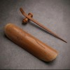 LONNEA Chashaku Chashaku Carbonized Bamboo Tea Utensils, Bamboo Tea Spoon,