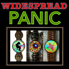 WIDESPREAD PANIC ARTWORK COLLECTION Of THREE LEATHER BRACELETS