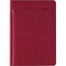 Zettler - Tucson 2025 Weekly Planner Red, 15 x 21 cm, Pocket Calendar with 128 Pages with 1 Week on 2 Pages, Address Part, Note Area, Monthly Overview, Moon Phases and International Calendar