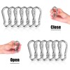 10 x Snap Hooks, LISOPO Carabiner Heavy Duty 304 Stainless