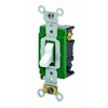 Leviton 3033-2W 30 Amp, 120/277 Volt, Toggle 3-Way AC Quiet Switch, Extra Heavy Duty Spec Grade, Self Grounding, Back and Side Wired, White