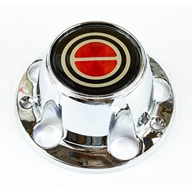 BB Auto New Wheel Hub Center Cap Chrome Red Replacement for 1980-1996 Ford F150 Truck Bronco Van
