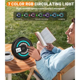 Portable CD Player with Speaker Bluetooth Disman for Car with FM Transmitter Rechargeable CD Player Portable with Anti-Skip Protection, Headphones, AUX/USB Supported, LCD Display RGB Light