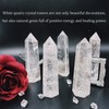 XRZXTL White Quartz Crystal Towers Natural Healing Crystal Point Obelisk