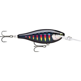Rapala - Shad Rap Elite Balsa Construction Shad Rap (Lead) - Floating Freshwater Bait - Swimming Depth 2.7 m - Size 5.5 cm / 7g - Made in Estonia - Gold Plated Night Aurora