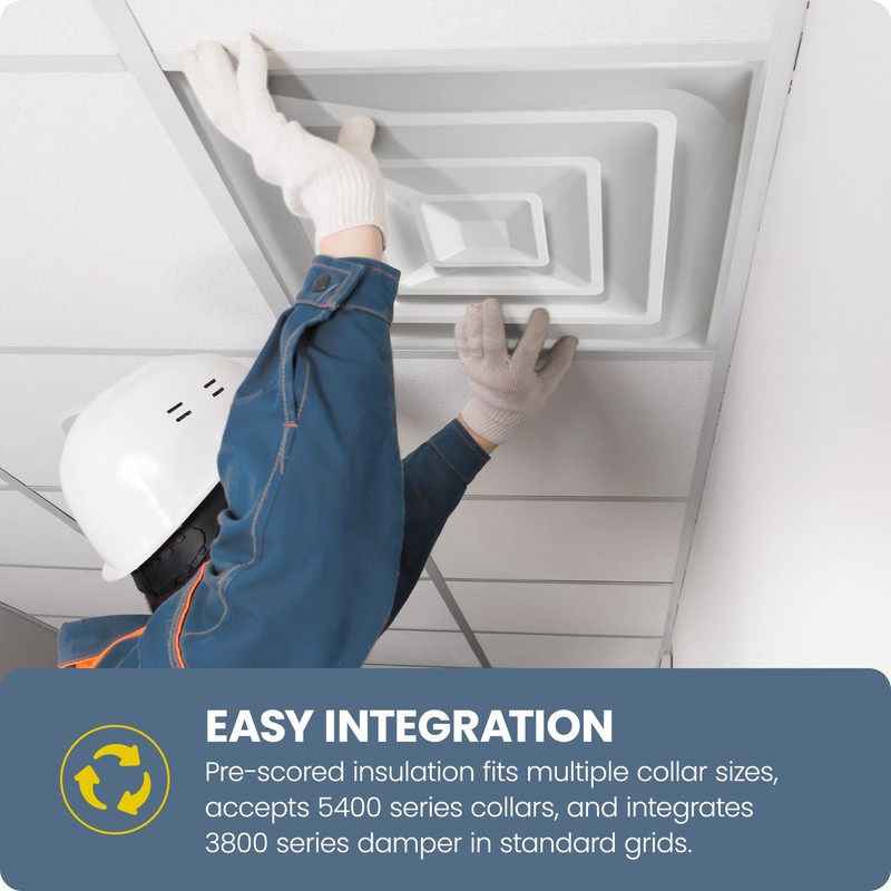 Hart & Cooley Steel 4-Way Diffuse with 3 Cone Design