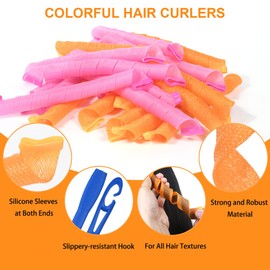 URAQT Hair Curlers, Rollers, DIY Styling Kit for Long Hair, Waves Styler for Girls, Home Use, Styling Hooks