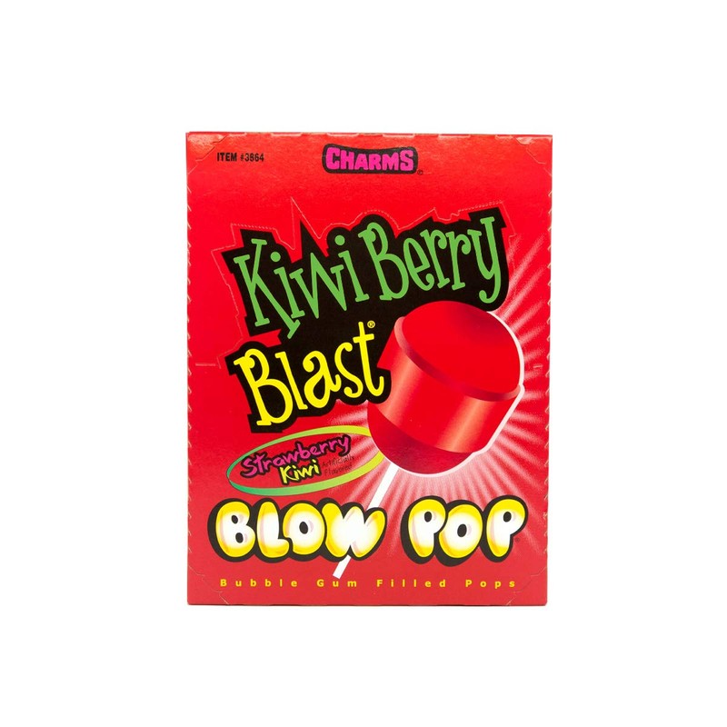 Charms Blow Pops, Kiwi Berry Blast Flavor, 48-Count Bag