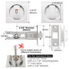 Malimali Pocket Door Lock, Brushed Steel Pocket Door Hardware Square