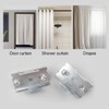XINGSUI Curtain Pole Brackets-4 Pairs Curtain Hook Accessories,Wall Mounted Double