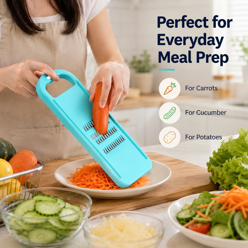 Stainless Steel Vegetable Grater & Slicer for Kitchen – Manual
