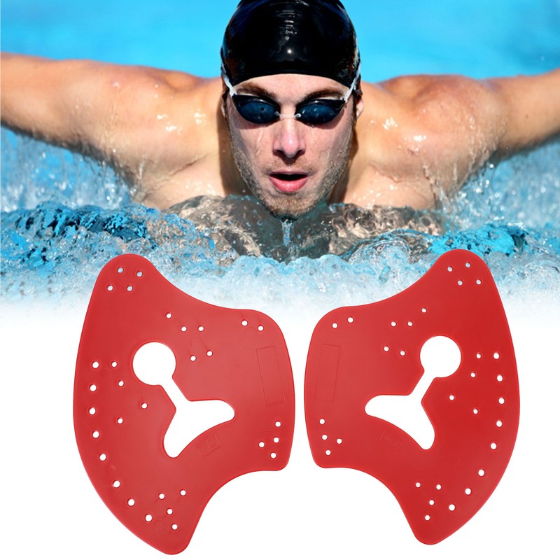 1 Pair Hand Paddles for Swim PP Silicone Adjustable Hand