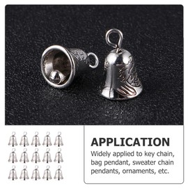 jojofuny 30 Uds. De Mini Campanas De Plata para Manualidades Pequeñas Campanas De Plata Colgantes De Antigua con Pequeños Colgantes para Decoración De Timbre De Boda Y Navidad