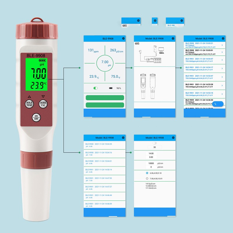 Digital Water Quality Meter Automatic Data Saving Simultaneous Display Highly