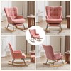 Furniliving Nursery Rocking Chair Modern Armchair Upholstered Glider Rocking Chair