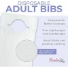 Wonder Sky 100-Pack Disposable Adult Bibs - Eating Bib for