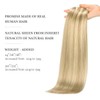 HOTBANANA Seamless Clip in Hair Extensions Light Blonde Highlighted Golden