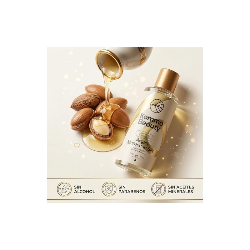 Komma Beauty Sílica Capilar Argán Moroccan Silk 30ml – Sérum