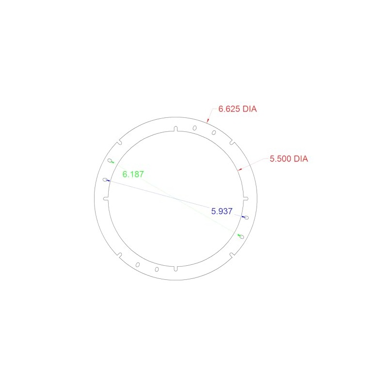 6.5" 6 1/2" Speaker Spacers Depth Extender Extending Rings -