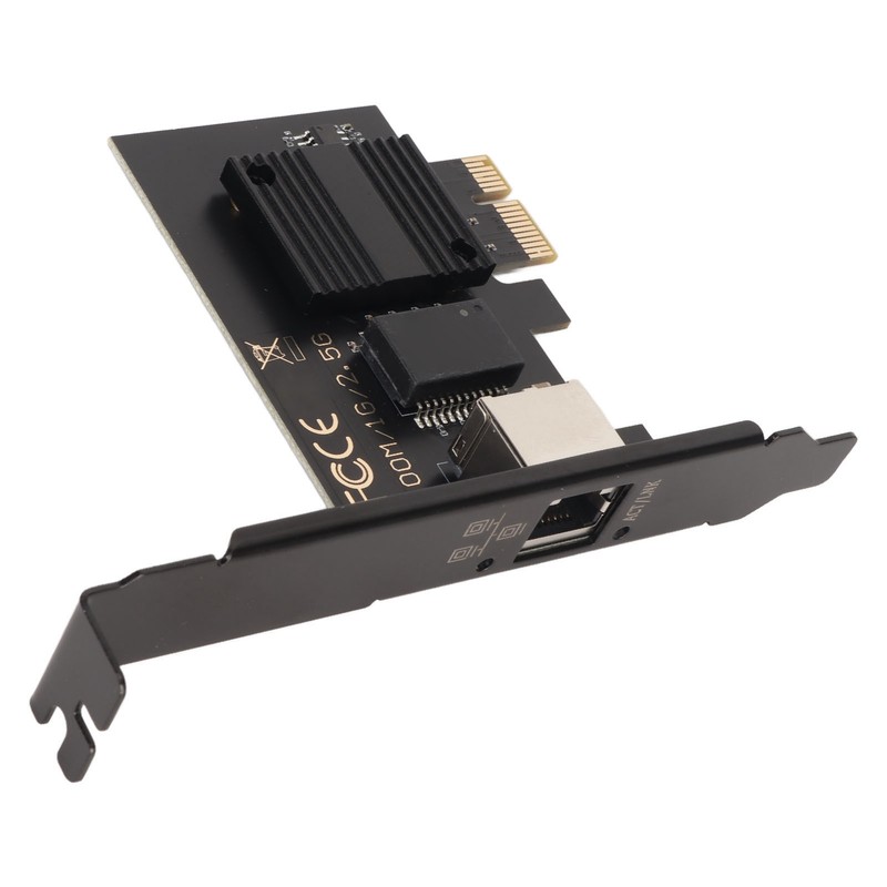 PCIe Network Card 10/100/1000/2500Mbps Gold Plated Pin Aluminium Alloy Gigabit
