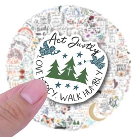 Inspired Christian Stickers for Laptop(100 Pcs),Gift for Kids Teens Adults Girl, Jesus Christian Waterproof Stickers for Water Bottle,Vinyl Stickers for Scrapbook,Journal,Dairy,Skateboard