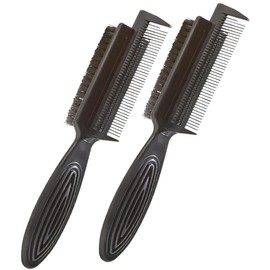 WOONEKY 2pcs Double Sided Bristle Hair Brushes for Styling Volume Handheld Cleaning Comb for Salon Home Use Non Damaging Design for Easy Control