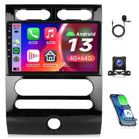 4G+64G Car Radio for Ford Expedition 2007-2014 Automatic A/C, Rimoody Android 13 Car Stereo Carplay Android Auto Touchscreen Mirror Link Bluetooth FM/RDS GPS WiFi EQ SWC Backup Camera