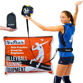 VbStar Volleyball Training Equipment Aid - Practice Your Serving, Setting & Spiking with Ease, Great Solo Serve & Spike Trainer for Beginners & Pro, Perfect Volleyball Gift (Single)