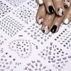 30Sheets Black Flower Nail Art Stickers Spring Summer Nail Stickers