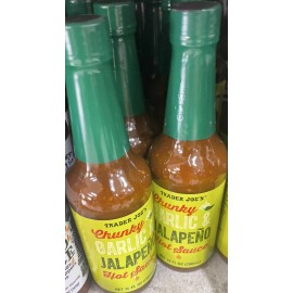 Trader Joe's 2 Pack Trader Joes Chunky Garlic & Jalapeño Hot Sauce 10fl oz Each Jar NEW ITEM
