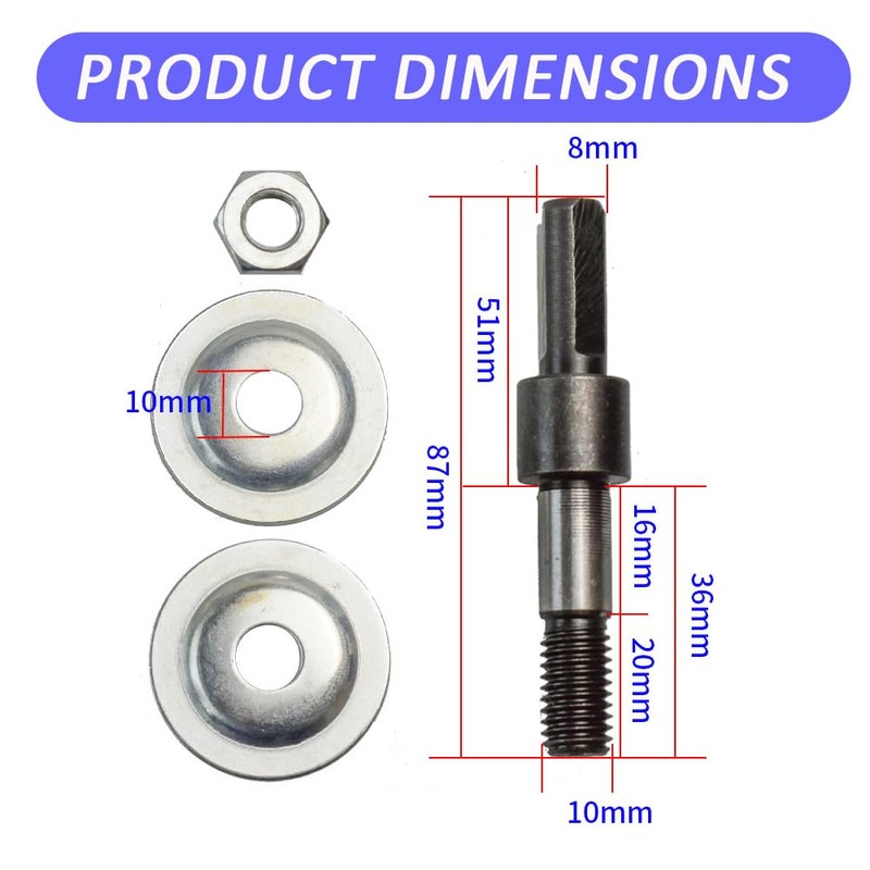 KOMUNJ 75x20x10mm Grinding Wheel Adapter Set and Grinding Stone Changed