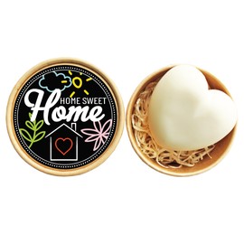 Mini Geschenk Home Sweet Home | Herzseife 95 g, kleine Aufmerksamkeit zum Einzug, Einzugsgeschenk