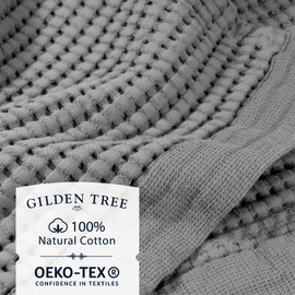 GILDEN TREE Waffle Bath Sheet Quick Dry Towel, Thin Luxury Bath Towels, 40x80 Large Bath Towels 2 Pack Bath Sheets, Modern Style (Slate)