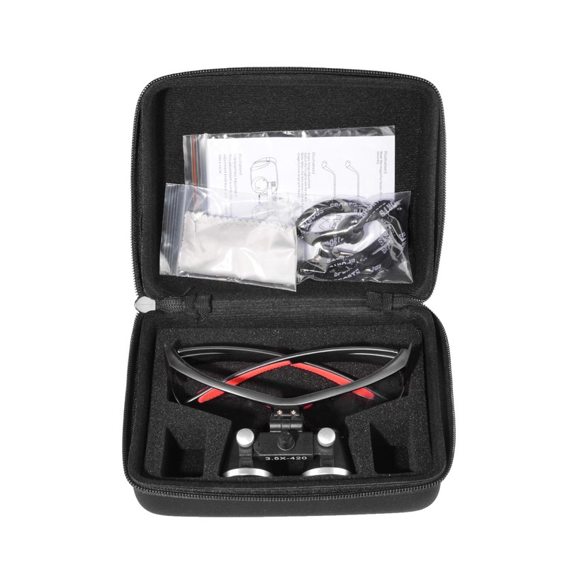 Kurtvenid 3.5x Magnifier 3.5X Binocular Magnifier Dual Use Adjustable Interpupillary