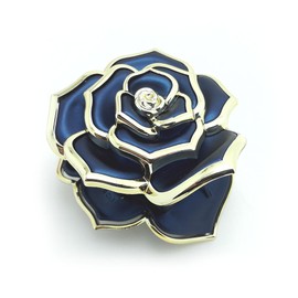 Meil Liwish Cute Flower Gilt Edged Women Hair Grip (D28) dark blue