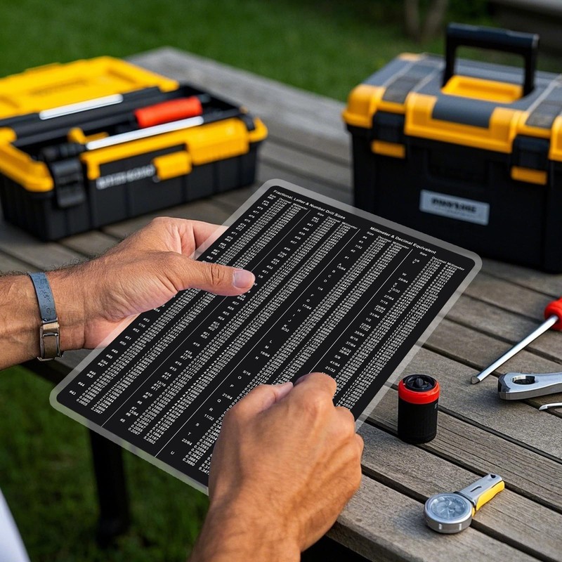 NELOMO 11.8” X 7.9” Toolbox Reference Card Toolbox Accessories Conversion