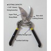 Forged Bypass Hand Clippers Pruner, with 5/8 Inch Cutting Capacity,