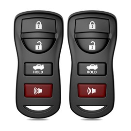 4 button Car Keyless Entry Remote Key Fob Fits for Nissan 350Z Altima Armada Maxima Murano Pathfinder Sentra Versa Quest Infiniti QX56 EX35 FX35 FX45 G35 FCC ID: KBRASTU15, CWTWB1U733 (Pack of 2)